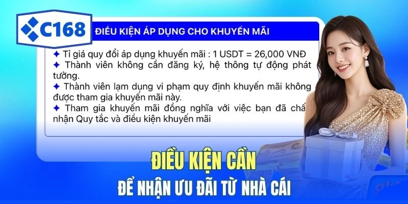 Khuyến Mãi C168 - Top 3 Ưu Đãi Được Quan Tâm Nhiều Nhất 3 Điều kiện cần để nhận ưu đãi từ nhà cái