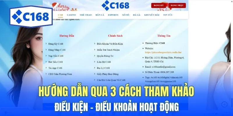 Hướng dẫn qua 3 cách tham khảo điều kiện - điều khoản hoạt động 